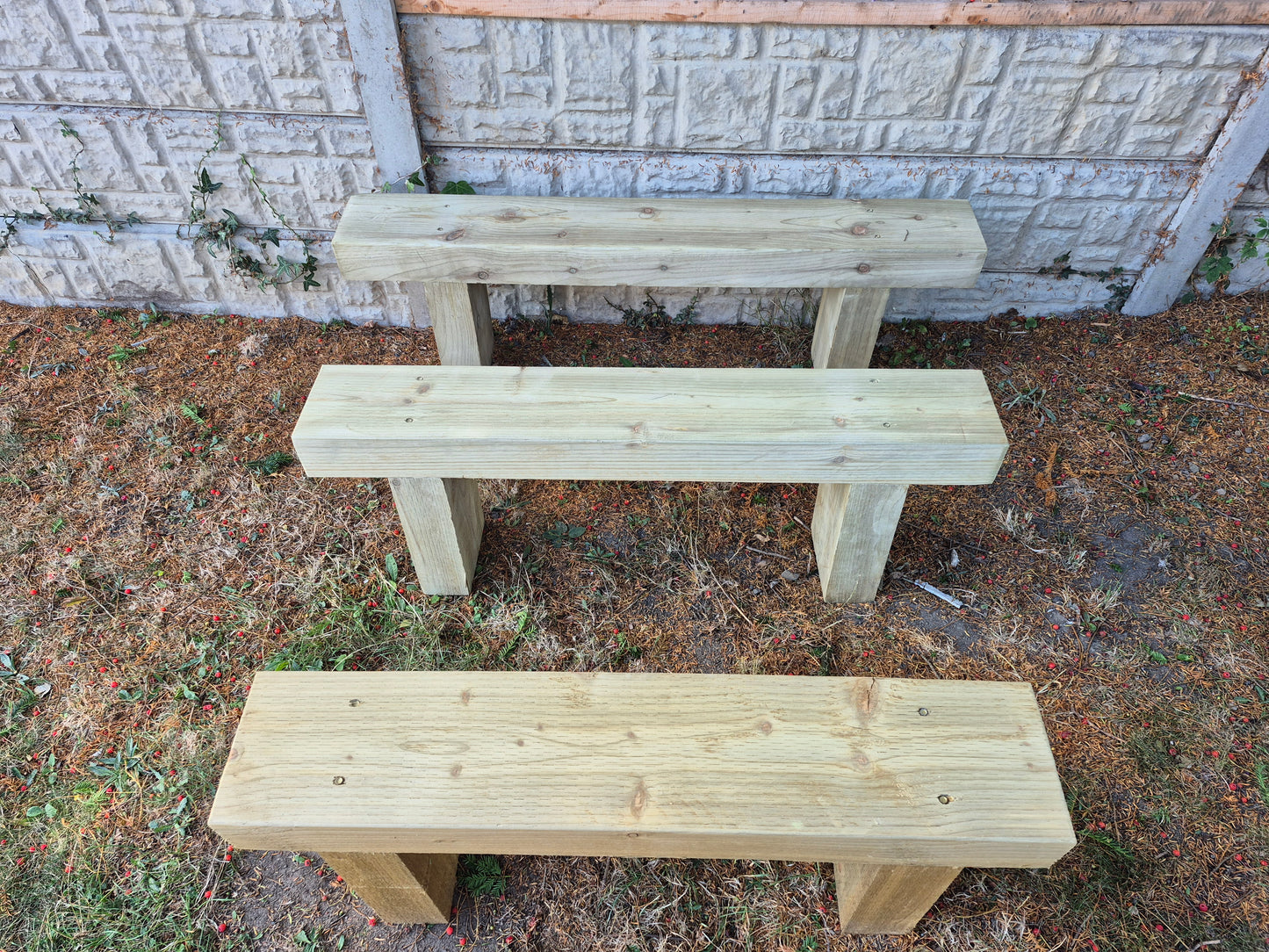 Garden Sleeper Bench,Various sizes,Rustic Patio,Deliver Fully Assembled,FREE P&P