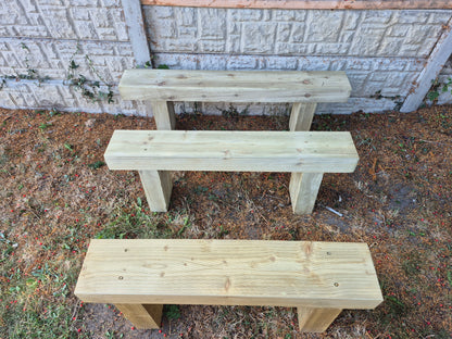 Garden Sleeper Bench,Various sizes,Rustic Patio,Deliver Fully Assembled,FREE P&P