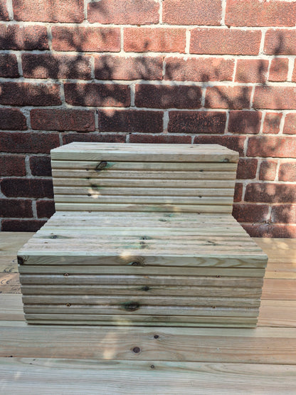 Wooden Steps For Home / Bespoke Size / Sturdy Steps / Garden Steps / Patio Steps / Door Steps / Delivered FULLY Assembled / Free P&P