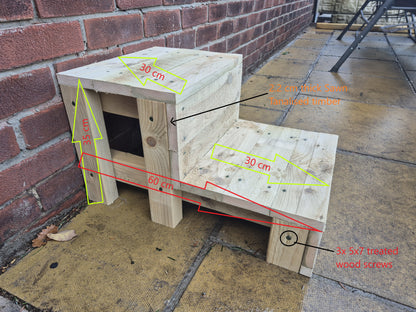 "40 cm wide" Wooden Steps/Sturdy Steps/Hot Tub Steps/Garden Steps/Kitchen Steps