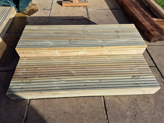 2 Tier wooden steps extra wide