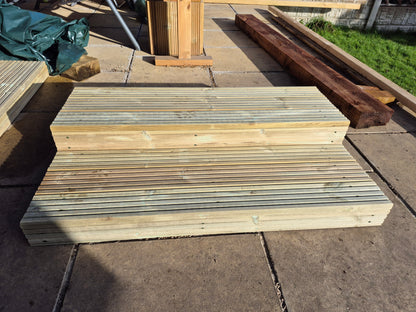 2 Tier wooden steps extra wide