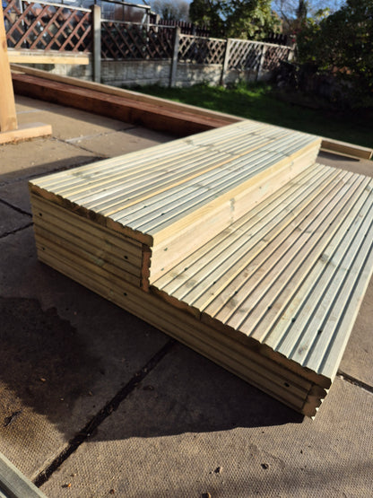 2 Tier wooden steps extra wide
