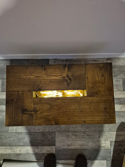 Rustic solid handmade wood sleeper coffee table / Modern Wooden Coffee Table / Bespoke size available