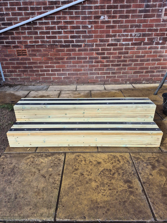 Wooden Decking Steps with anti slip