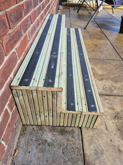 Anti-Slip Wooden Steps For Home , Decking steps