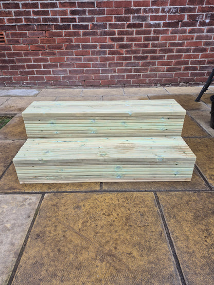 Wooden Steps For Home / Bespoke Size / Sturdy Steps / Garden Steps / Patio Steps / Door Steps / Delivered FULLY Assembled / Free P&P