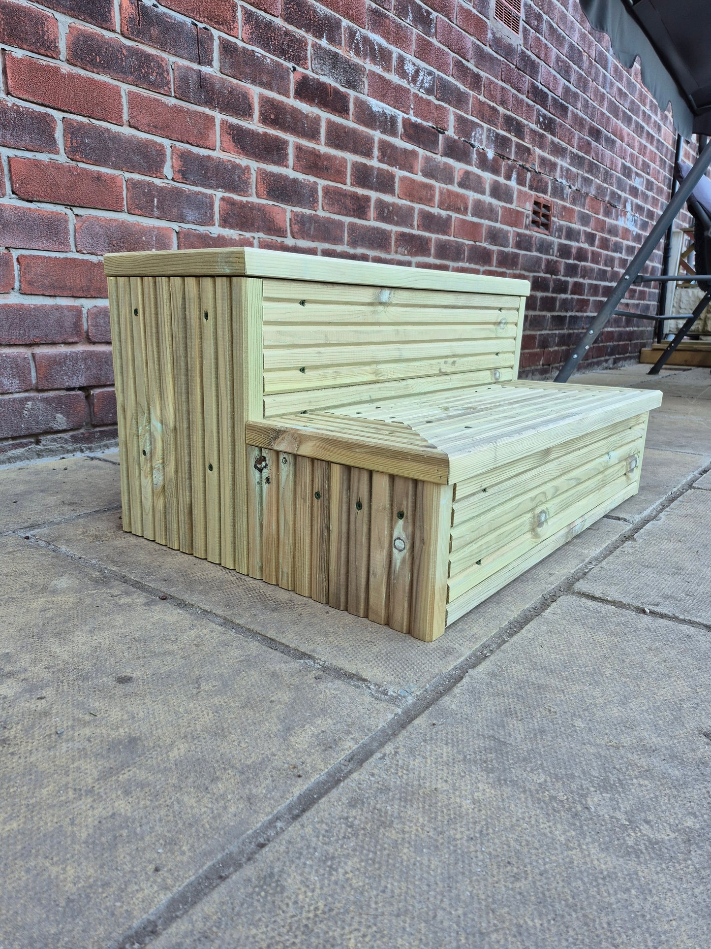 2 Tier Wooden Steps For Home /Ready to use / Bespoke Size / Sturdy Steps / Garden Steps / Patio Steps /Door Steps/Delivered FULLY Assembled