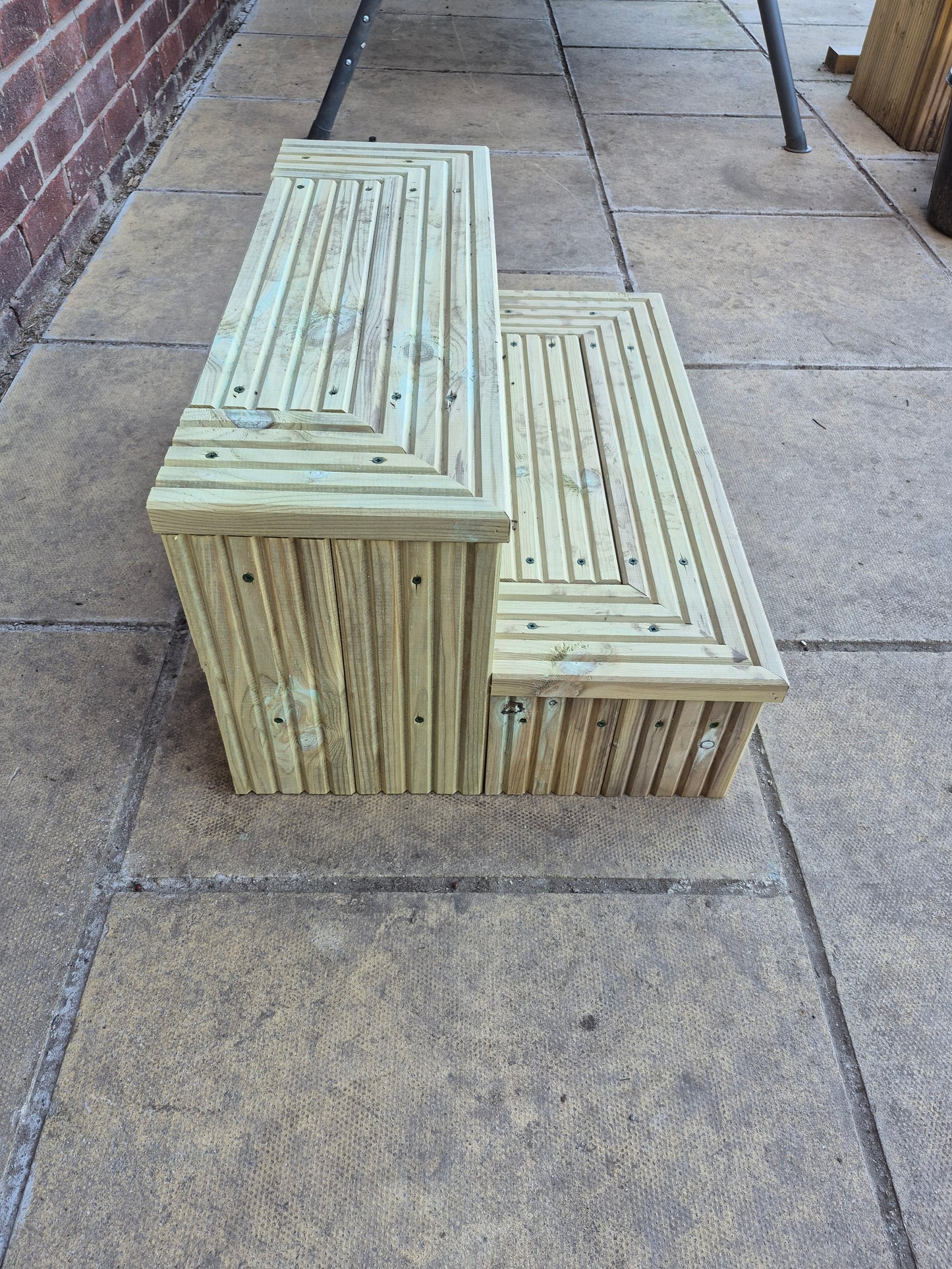 2 Tier Wooden Steps For Home /Ready to use / Bespoke Size / Sturdy Steps / Garden Steps / Patio Steps /Door Steps/Delivered FULLY Assembled