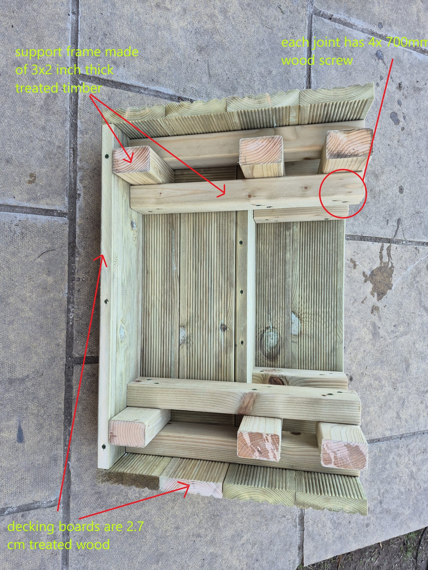 2 Tier Wooden Steps For Home /Ready to use / Bespoke Size / Sturdy Steps / Garden Steps / Patio Steps /Door Steps/Delivered FULLY Assembled