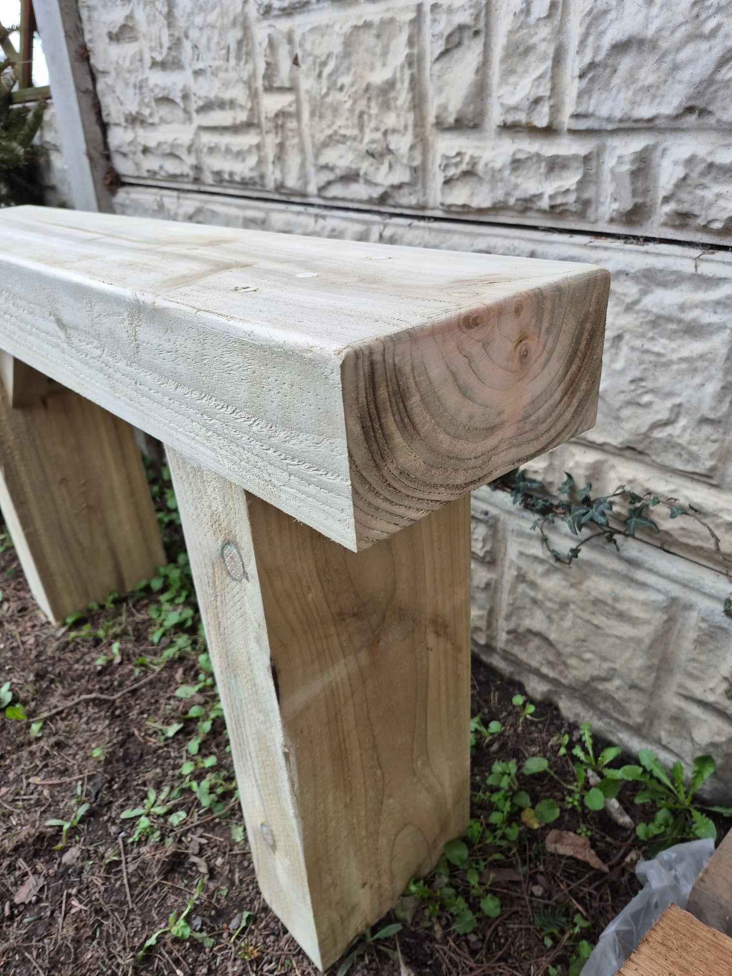 Rustic Wooden Garden Bench, Natural Sleeper Wood,Bespoke size, Outdoor Furniture,Various sizes,Ready to use,Deliver Fully Assembled,Free P&P