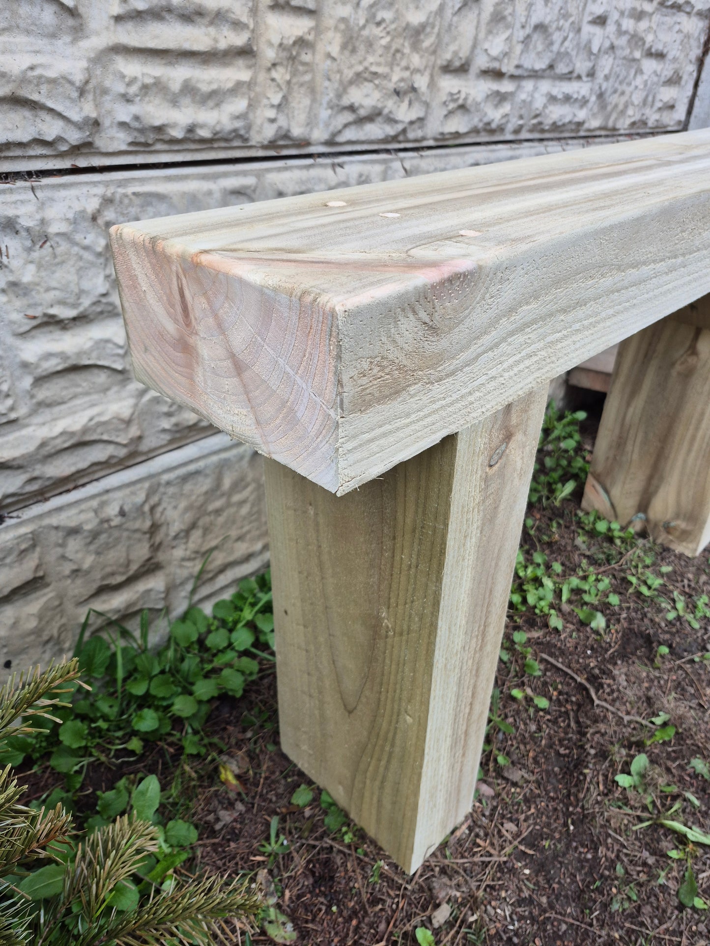 Rustic Wooden Garden Bench, Natural Sleeper Wood,Bespoke size, Outdoor Furniture,Various sizes,Ready to use,Deliver Fully Assembled,Free P&P