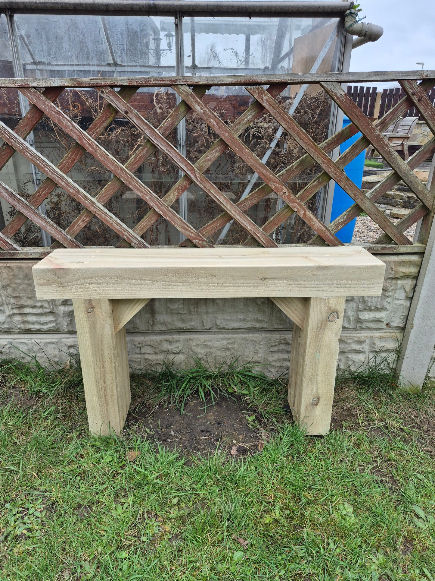 Rustic Wooden Garden Bench, Natural Sleeper Wood,Bespoke size, Outdoor Furniture,Various sizes,Ready to use,Deliver Fully Assembled,Free P&P