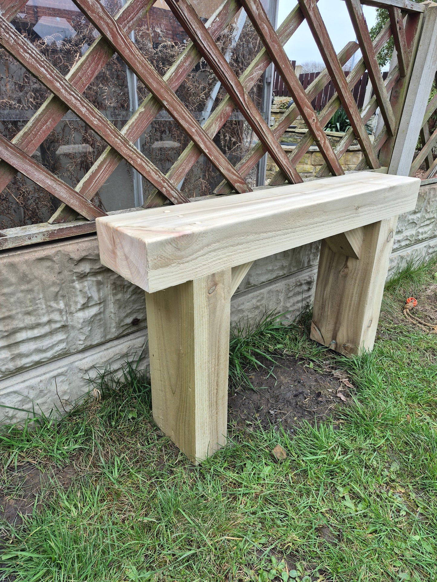 Rustic Wooden Garden Bench, Natural Sleeper Wood,Bespoke size, Outdoor Furniture,Various sizes,Ready to use,Deliver Fully Assembled,Free P&P