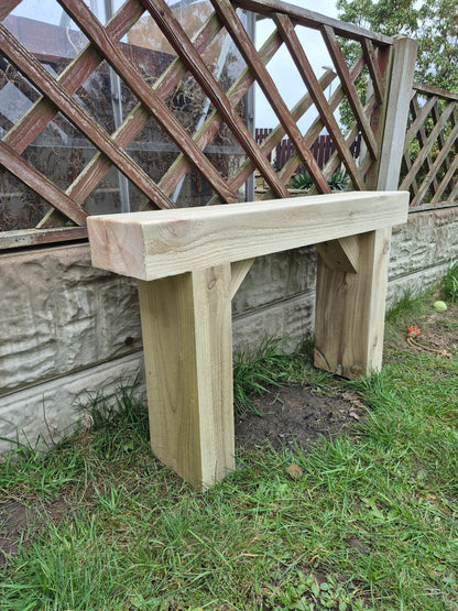 Rustic Wooden Garden Bench, Natural Sleeper Wood,Bespoke size, Outdoor Furniture,Various sizes,Ready to use,Deliver Fully Assembled,Free P&P
