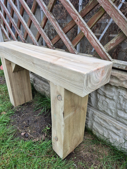 Rustic Wooden Garden Bench, Natural Sleeper Wood,Bespoke size, Outdoor Furniture,Various sizes,Ready to use,Deliver Fully Assembled,Free P&P