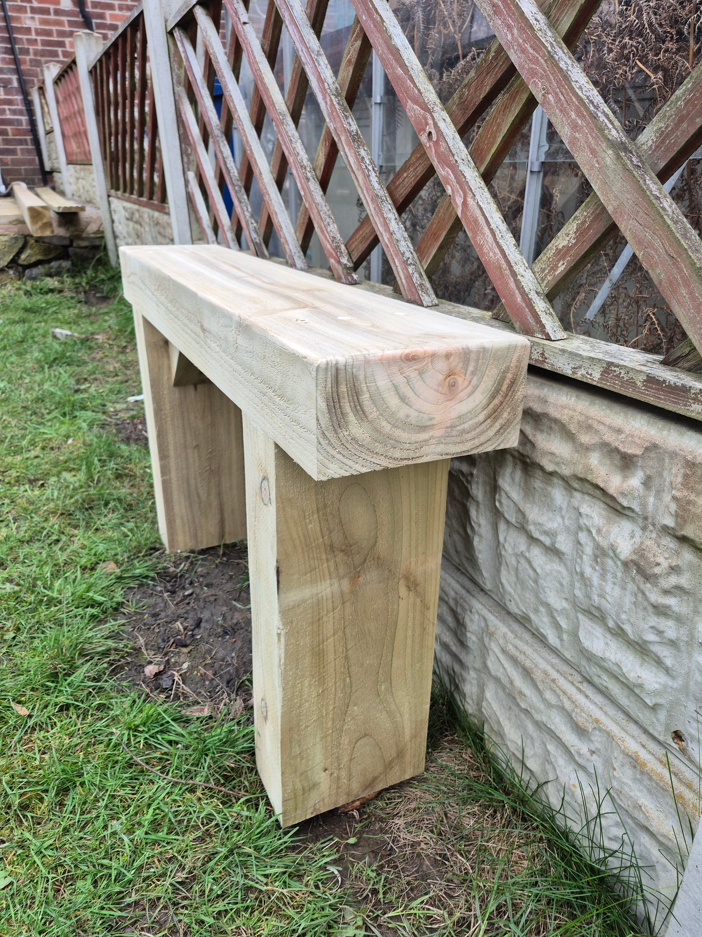 Rustic Wooden Garden Bench, Natural Sleeper Wood,Bespoke size, Outdoor Furniture,Various sizes,Ready to use,Deliver Fully Assembled,Free P&P