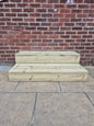 2 Tier Wooden Steps: Extra Wide each Tread ,Sturdy Garden, Patio, Door Steps (Fully Assembled)