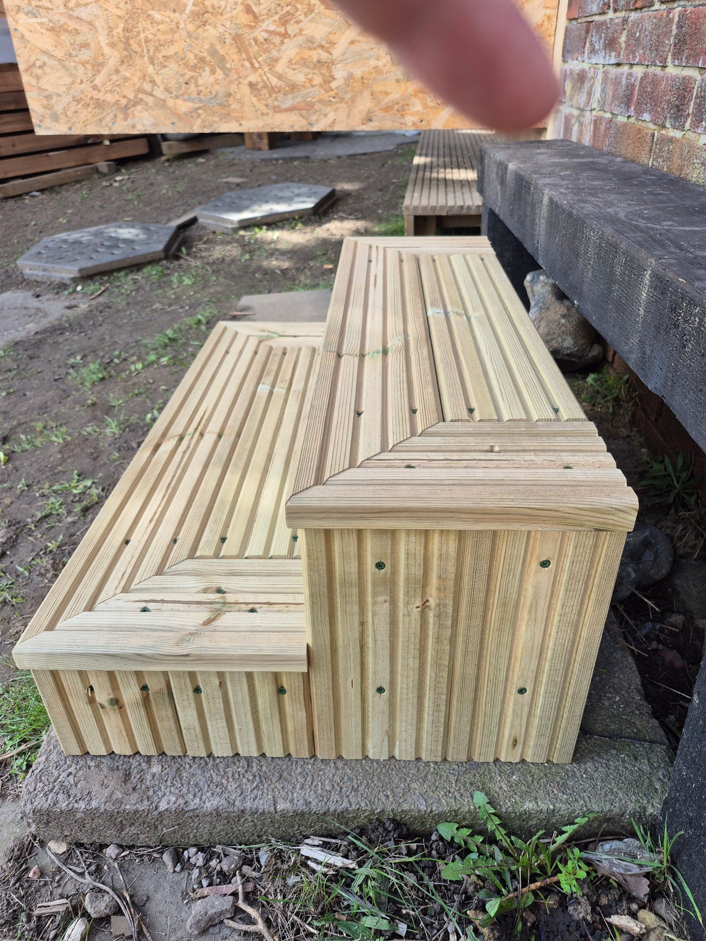 2 Tier Wooden Steps For Home /Ready to use / Bespoke Size / Sturdy Steps / Garden Steps / Patio Steps /Door Steps/Delivered FULLY Assembled