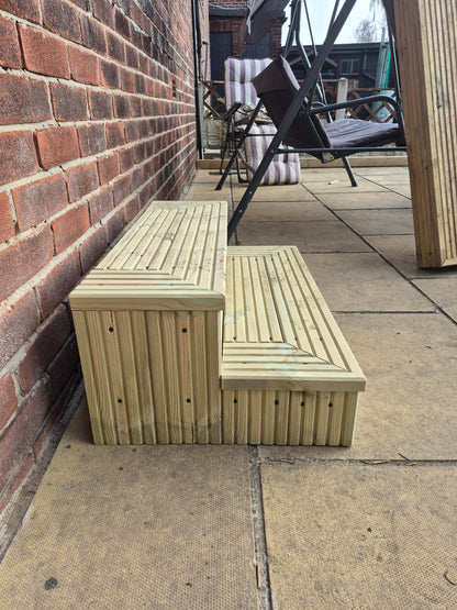 Wooden Decking / Multiple sizes / Solid Outdoor Steps