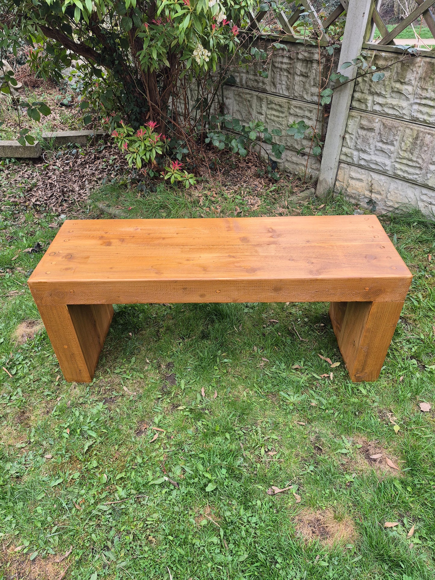 Extra Wide Garden Sleeper Bench