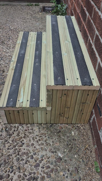 Wooden Steps For Home ~Anti-Slip Decking